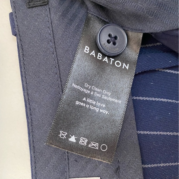 Aritzia BABATON Modesto Navy Stripe Trouser Cropped Dress Pants Ladies 00 Office - Picture 8 of 11